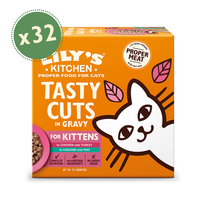 Kitten Tasty Cuts in Gravy Multipack (32 x 85g)