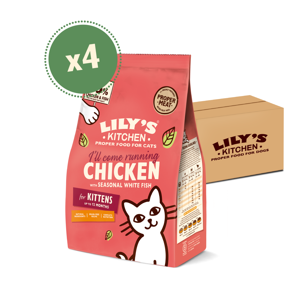 Chicken with White Fish Dry Kitten Food (4 x 800g)