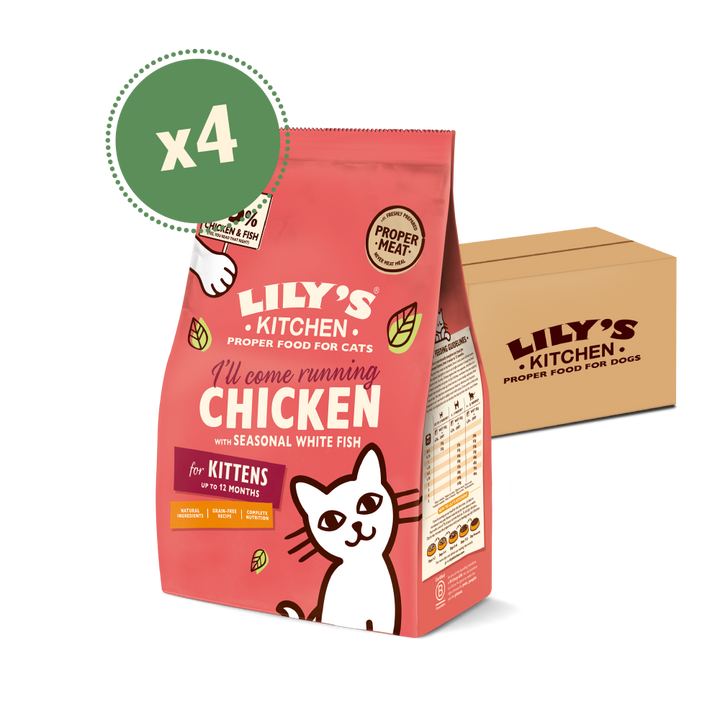 Chicken with White Fish Dry Kitten Food (4 x 800g)