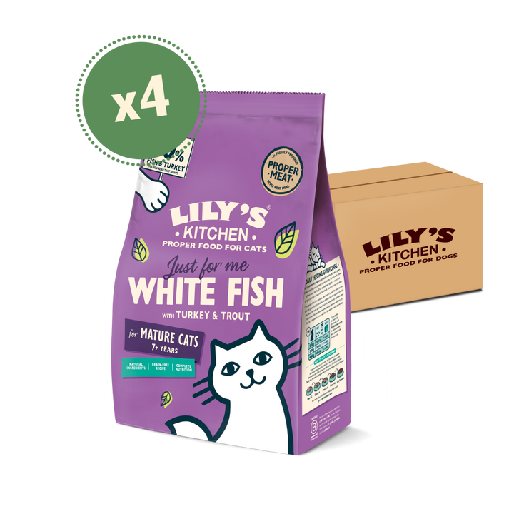 White Fish with Turkey & Trout Senior Dry Food (4 x 800g)