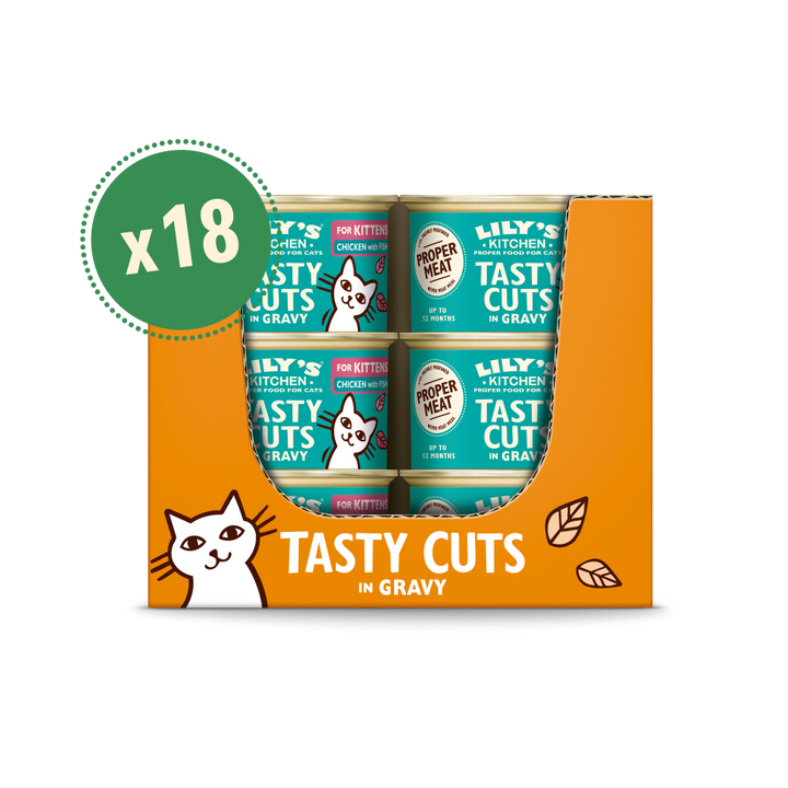 Chicken with Fish Tasty Cuts in Gravy for Kittens (18 x 85g)