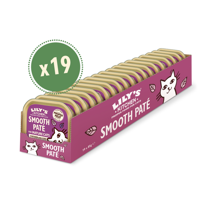 Chicken with Cod Paté for Mature Cats (19 x 85g)